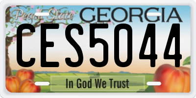 GA license plate CES5044