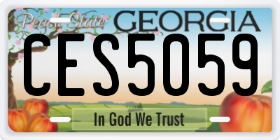 GA license plate CES5059