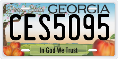GA license plate CES5095