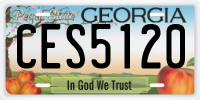 GA license plate CES5120