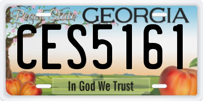 GA license plate CES5161