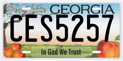GA license plate CES5257