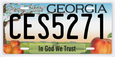 GA license plate CES5271