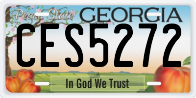 GA license plate CES5272