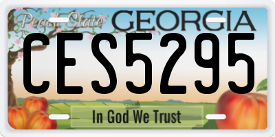 GA license plate CES5295