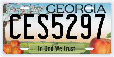 GA license plate CES5297