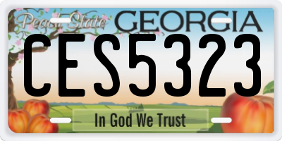 GA license plate CES5323