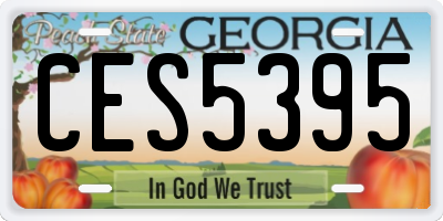 GA license plate CES5395