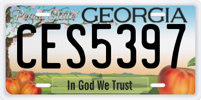 GA license plate CES5397