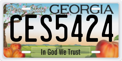 GA license plate CES5424
