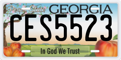 GA license plate CES5523