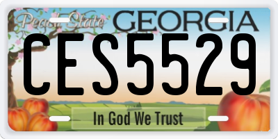 GA license plate CES5529