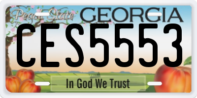 GA license plate CES5553