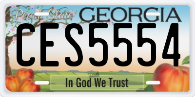 GA license plate CES5554