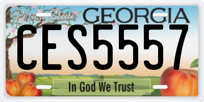 GA license plate CES5557