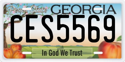 GA license plate CES5569