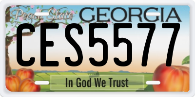 GA license plate CES5577