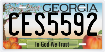 GA license plate CES5592