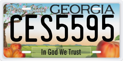 GA license plate CES5595