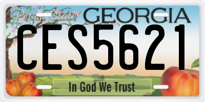 GA license plate CES5621