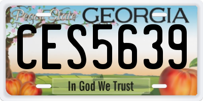 GA license plate CES5639