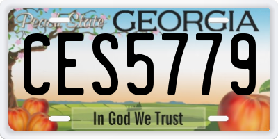 GA license plate CES5779