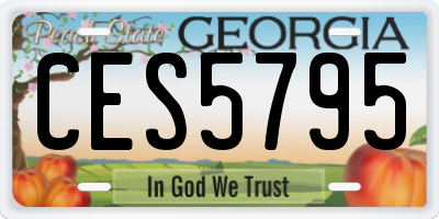 GA license plate CES5795