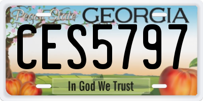GA license plate CES5797