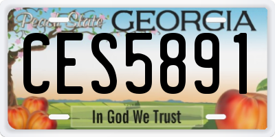 GA license plate CES5891