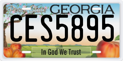 GA license plate CES5895