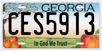 GA license plate CES5913