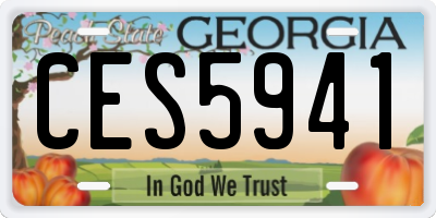 GA license plate CES5941
