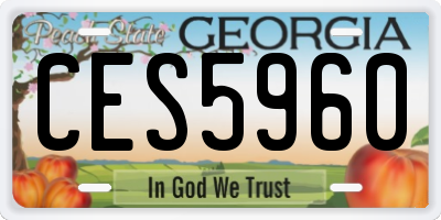 GA license plate CES5960