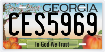 GA license plate CES5969