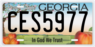 GA license plate CES5977