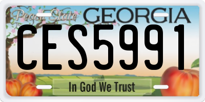 GA license plate CES5991