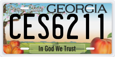 GA license plate CES6211