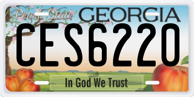 GA license plate CES6220