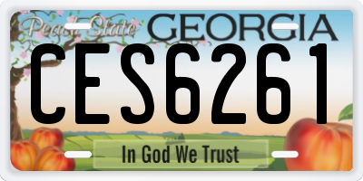GA license plate CES6261