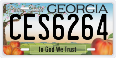 GA license plate CES6264