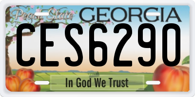 GA license plate CES6290