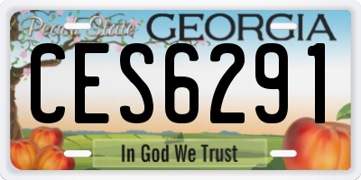 GA license plate CES6291