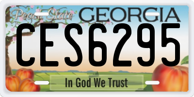 GA license plate CES6295
