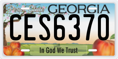 GA license plate CES6370