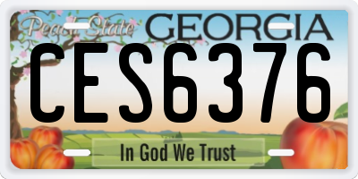 GA license plate CES6376