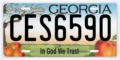 GA license plate CES6590