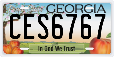 GA license plate CES6767