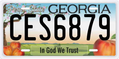 GA license plate CES6879
