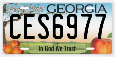GA license plate CES6977
