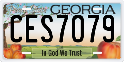 GA license plate CES7079